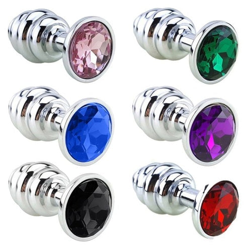 Spiral Beads Stainless Steel Metal Butt Plug